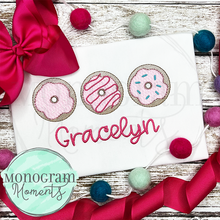 Load image into Gallery viewer, Doughnuts Trio - SKETCH EMBROIDERY