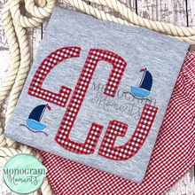 Load image into Gallery viewer, Sailboat - MINI FILL EMBROIDERY