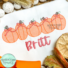 Load image into Gallery viewer, Girl's Pumpkin Row- SKETCH EMBROIDERY