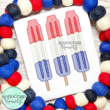 Load image into Gallery viewer, RWB Popsicles - SKETCH EMBROIDERY