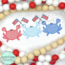 Load image into Gallery viewer, USA Crabs- SKETCH EMBROIDERY
