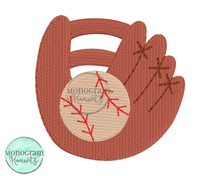 Load image into Gallery viewer, Baseball & Mitt - MINI FILL EMBROIDERY