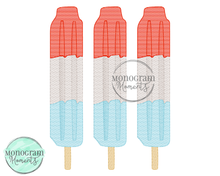 Load image into Gallery viewer, RWB Popsicles - SKETCH EMBROIDERY