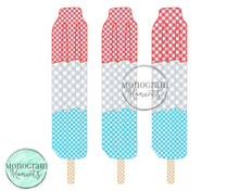Load image into Gallery viewer, RWB Popsicles - BEAN APPLIQUE