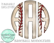 Load image into Gallery viewer, Baseball Monogram (2 Color Options)
