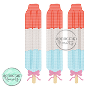 Load image into Gallery viewer, Girl's RWB Popsicles - SKETCH EMBROIDERY
