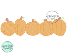 Load image into Gallery viewer, Pumpkins in a Row - SKETCH EMBROIDERY