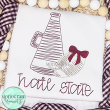 Load image into Gallery viewer, Zaggy Megaphone Football - SKETCH EMBROIDERY