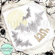 Load image into Gallery viewer, Zaggy Bats at Night - SKETCH EMBROIDERY