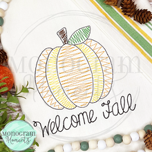 Load image into Gallery viewer, Zaggy Pumpkin (1 Color Outline) - SKETCH EMBROIDERY