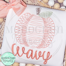 Load image into Gallery viewer, Zaggy Pumpkin-SKETCH EMBROIDERY