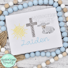 Load image into Gallery viewer, Zaggy Sun, Cross, Lamb - SKETCH EMBROIDERY