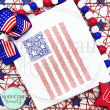 Load image into Gallery viewer, Vertical American Flag - SKETCH EMBROIDERY