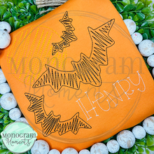 Load image into Gallery viewer, Zaggy Bats at Night - SKETCH EMBROIDERY