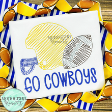 Load image into Gallery viewer, Zaggy Football Helmet - SKETCH EMBROIDERY