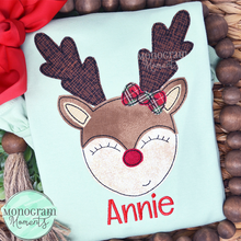 Load image into Gallery viewer, Girl's Reindeer - BEAN APPLIQUE