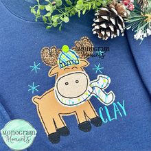Load image into Gallery viewer, Winter Moose - BEAN APPLIQUE