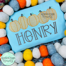 Load image into Gallery viewer, Pumpkins in a Row - SKETCH EMBROIDERY