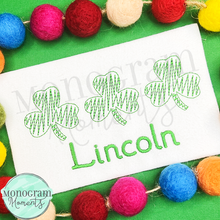 Load image into Gallery viewer, Zaggy Clover Trio - SKETCH EMBROIDERY