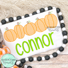Load image into Gallery viewer, Pumpkins in a Row - SKETCH EMBROIDERY