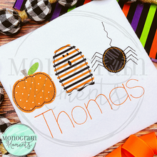 Load image into Gallery viewer, Pumpkin, Ghost, & Spider - BEAN APPLIQUE