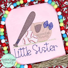 Load image into Gallery viewer, Girl's Baseball Things - SKETCH EMBROIDERY