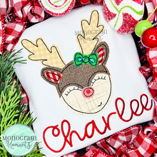 Load image into Gallery viewer, Girl's Reindeer - BEAN APPLIQUE