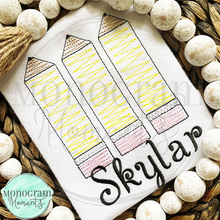 Load image into Gallery viewer, Zaggy Pencil - SKETCH EMBROIDERY