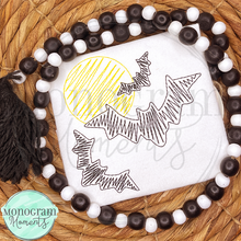 Load image into Gallery viewer, Zaggy Bats at Night - SKETCH EMBROIDERY