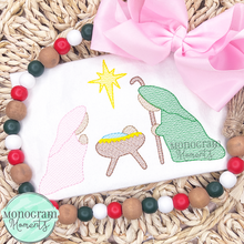 Load image into Gallery viewer, Manger Scene - SKETCH EMBROIDERY
