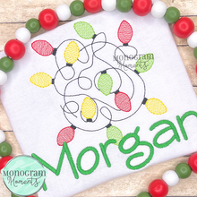 Load image into Gallery viewer, Jumbled Christmas Lights - SKETCH EMBROIDERY