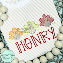 Load image into Gallery viewer, Turkey Trio - SKETCH EMBROIDERY