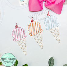 Load image into Gallery viewer, Zaggy Ice Creams - SKETCH EMBROIDERY
