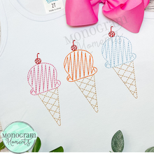 Load image into Gallery viewer, Zaggy Ice Creams - SKETCH EMBROIDERY