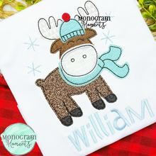 Load image into Gallery viewer, Winter Moose - BEAN APPLIQUE