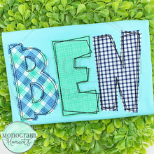 Load image into Gallery viewer, Scribble Bean Applique Font - BEAN APPLIQUE