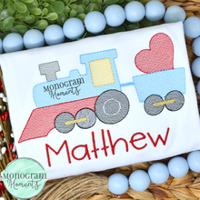 Load image into Gallery viewer, Heart Train - SKETCH EMBROIDERY