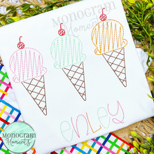 Load image into Gallery viewer, Zaggy Ice Creams - SKETCH EMBROIDERY