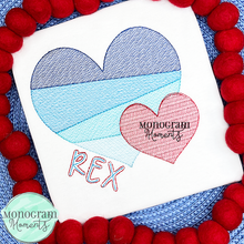 Load image into Gallery viewer, 2 Hearts - SKETCH EMBROIDERY
