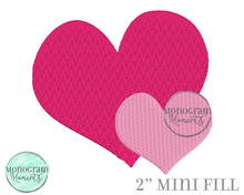 Load image into Gallery viewer, 2 Hearts - MINI FILL EMBROIDERY