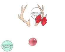 Load image into Gallery viewer, Girl's Reindeer Name Plate - BEAN APPLIQUE
