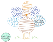 Load image into Gallery viewer, Zaggy Turkey - SKETCH EMBROIDERY

