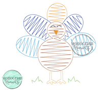 Load image into Gallery viewer, Zaggy Turkey - SKETCH EMBROIDERY