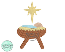 Load image into Gallery viewer, Manger Scene- MINI FILL EMBROIDERY