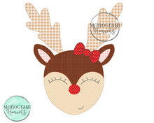 Load image into Gallery viewer, Girl's Reindeer - BEAN APPLIQUE