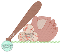 Load image into Gallery viewer, Baseball Things - SKETCH EMBROIDERY
