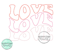 Load image into Gallery viewer, Love Retro - BEAN OUTLINE EMBROIDERY