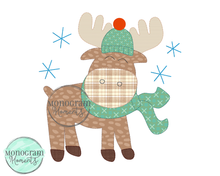 Load image into Gallery viewer, Winter Moose - BEAN APPLIQUE