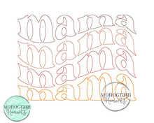 Load image into Gallery viewer, Mama Retro - BEAN OUTLINE EMBROIDERY
