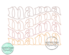 Load image into Gallery viewer, Mama Retro - BEAN OUTLINE EMBROIDERY